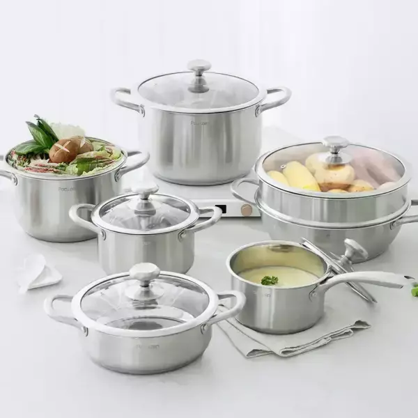 파쿠젠 IH 인덕션 냄비 스텐냄비세트 6종, 스테인레스, 1세트, 18편수+20양수+24양수+24전골+28곰솥+30찜전골 148,000원