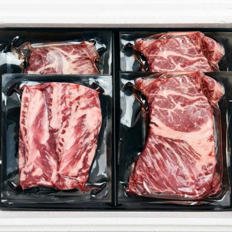 미국산 소고기 선물세트 800g 척아이롤 부채살 갈비살 소고기 선물세트 69,500원