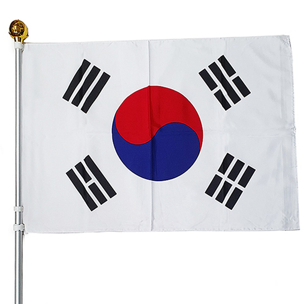 파티로 태극기 깃발 3단 접이식 깃대 90x135cm, 3세트, 혼합색상 68,000원