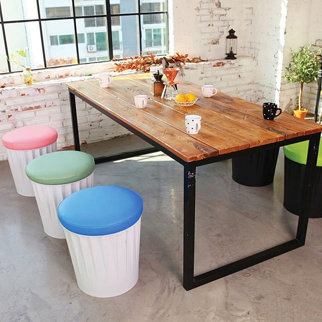 수납 스툴 안넘어지는 의자 바퀴없는 동그란 의자 33,400원