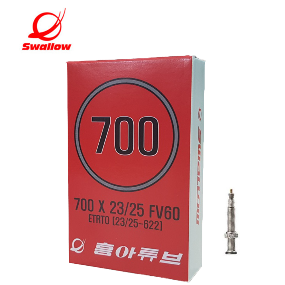 700c 프레스타 흥아 700 x 23-25c 밸브길이60mm 자전거튜브 3,570원