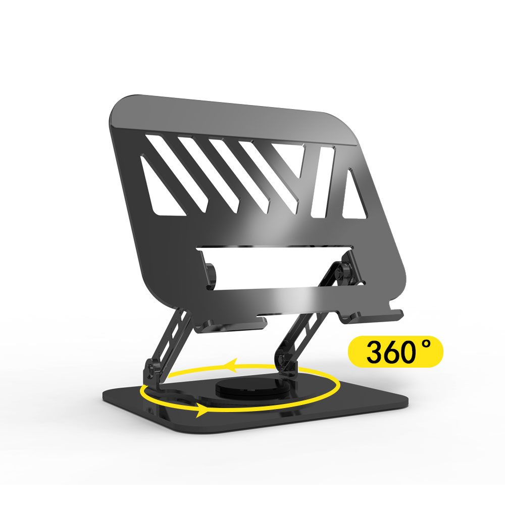 인쿨라 노트북 거치대 와이드형 메탈 쿨링홀 노트북 받침대 높이조절 받침대 휴대용-검은색- 360도회전 14,990원