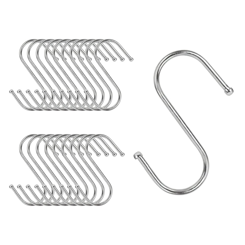 룸앤무드 다용도 S자 고리 후크 걸이 스테인레스 소형(S), 20개, 실버 6,200원