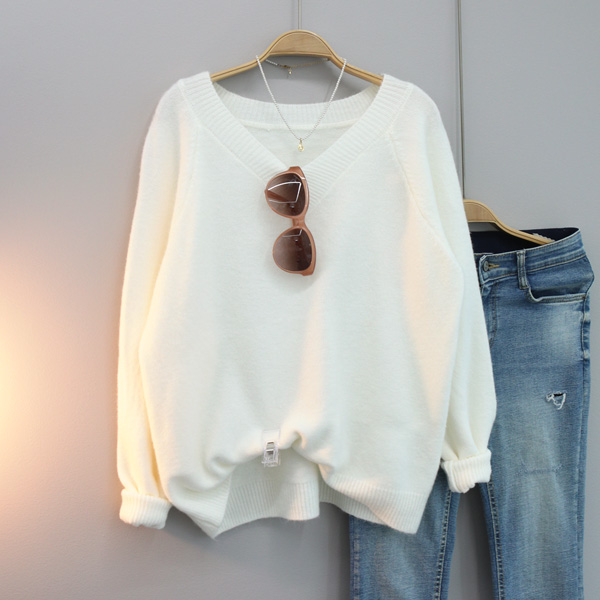 달콩 여성 굿베러브이넥니트 박스핏 루즈핏 신상 롱니트 브 18,900원