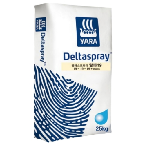 야라 델타스프레이 알파 19 25kg - 전생육기용 19-19-19+미량요소, 25kg, 1개 174,400원