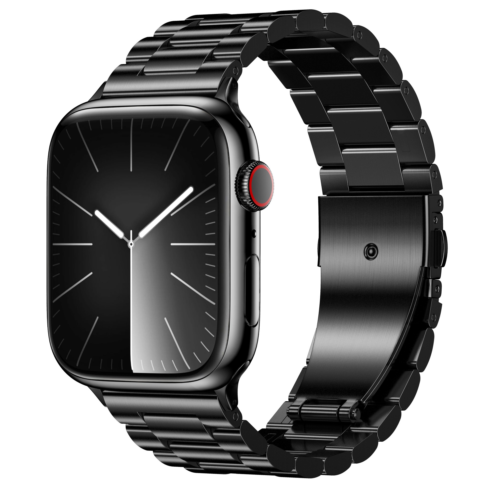 OULUOQI 애플워치 갤럭시워치 호환 메탈 밴드 스트랩 3연 스테인리스 쥬빌레 교체 스트랩 / 탄성 메탈 밴드, 1개, 블랙 30,900원