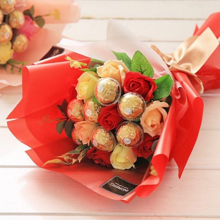 졸업식 발렌타인데이 초콜릿 레드 선물 벨르 꽃다발 36,900원