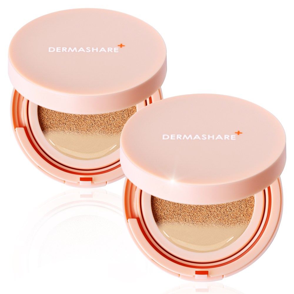 더마쉐어 광채 커버 프로폴리스 롱웨어 에센스 세럼 물광 수분 수딩 톤업 촉촉한 승무원 쿠션 팩트 15g, 라이트, 2개 21,700원