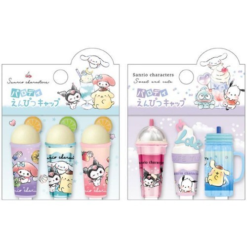 산리오캐릭터즈 패러디 음료수 초등학생 어린이집 유치원 신학기 새학기 연필캡 3개세트 5,900원