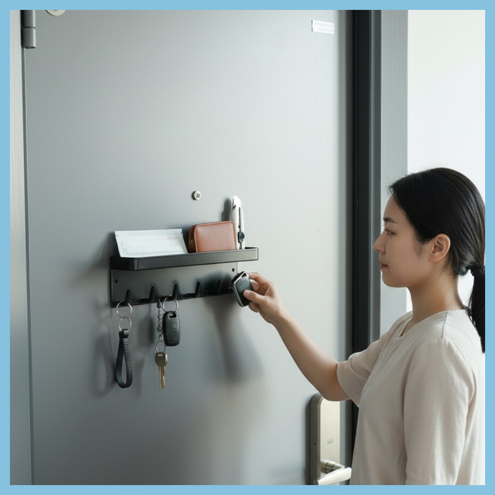 지크호 현관문 마스크걸이 다용도 자석 선반 후크 22,900원