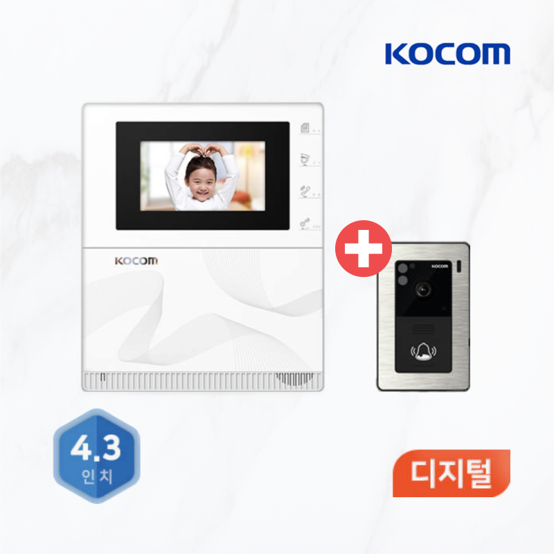 코콤 디지털 비디오폰 K2S VP-43HW 4.3인치 인터폰 초인종포함 전국설치 287,800원