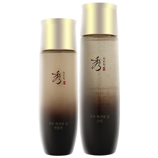 수려한 자우 럭셔리 진 기초 2종(스킨+에멀전), 1세트 75,000원