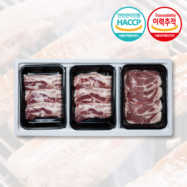 Fresh 명절 설날 추석 선물세트 한돈 3종 x각400g (총1.2kg 삼겹살/삼겹살/목살) 57,900원