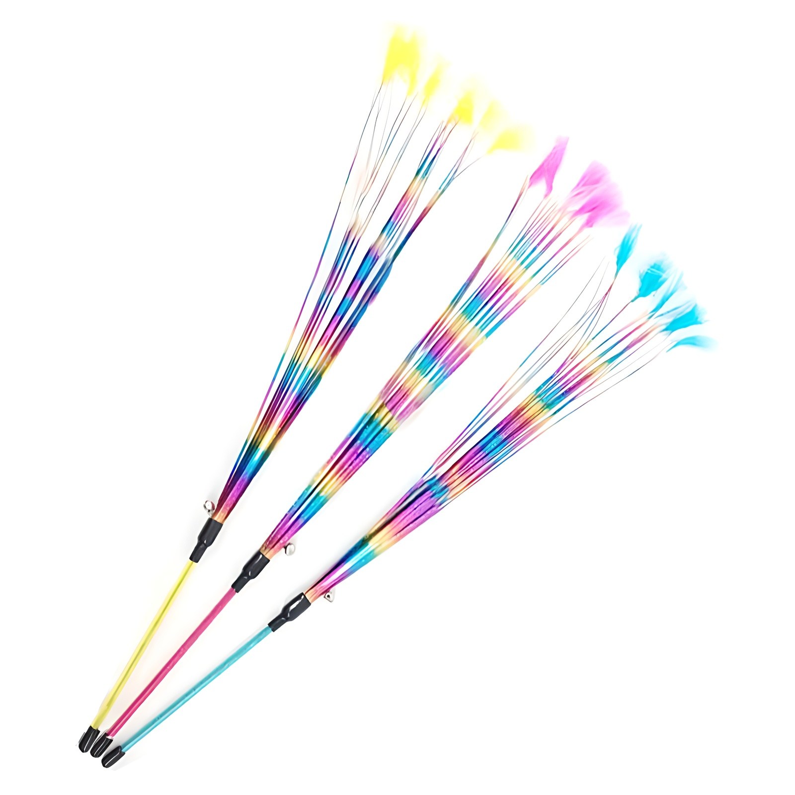 티티펫 고양이 무지개 깃털 낚시대 장난감 3p 세트 9,420원