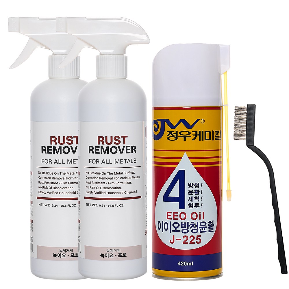 녹이요 정우케미칼 녹제거제 스텐 철 금속 부식 녹물 녹슨거 녹제거 방법, 1세트, 1.42L 30,190원