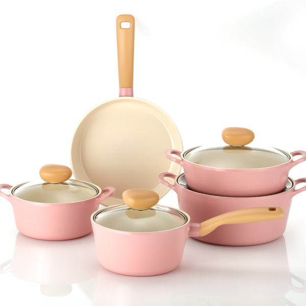네오플램 IH 인덕션 냄비 레트로 5종 세트 핑크, IH 핑크, 1세트, 냄비4개 후라이팬1개 188,000원
