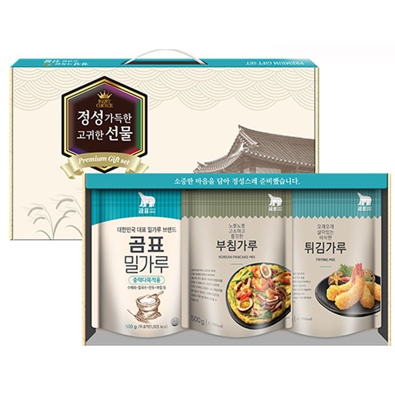 곰표 선물세트 밀가루 부침가루 튀김가루 3종세트 설 추석 명절 보험 기업 판촉 행사 기념품 7,900원