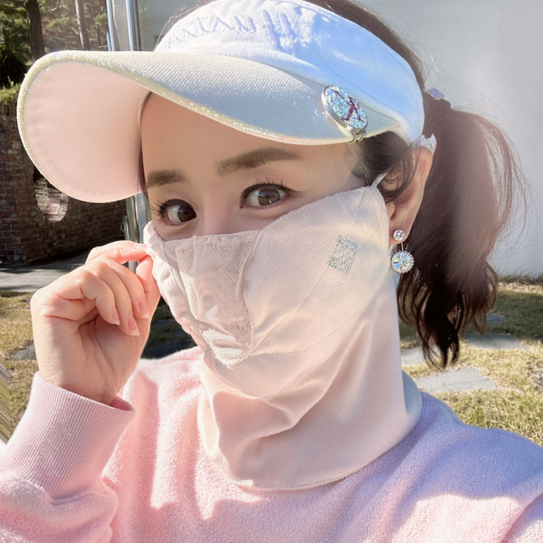 휴스토니 방한 여성골프마스크 자외선차단 기모 운동 자전거 겨울 극세사C5 국산 25,900원