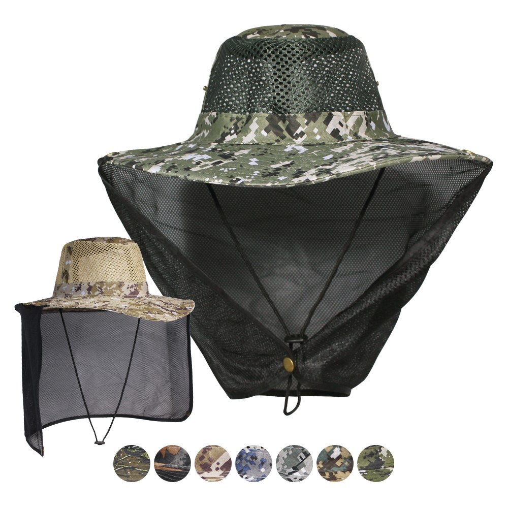 YS 넥커버 정글모자 사파리모자 메쉬 등산모자 자외선차단모자 6,000원