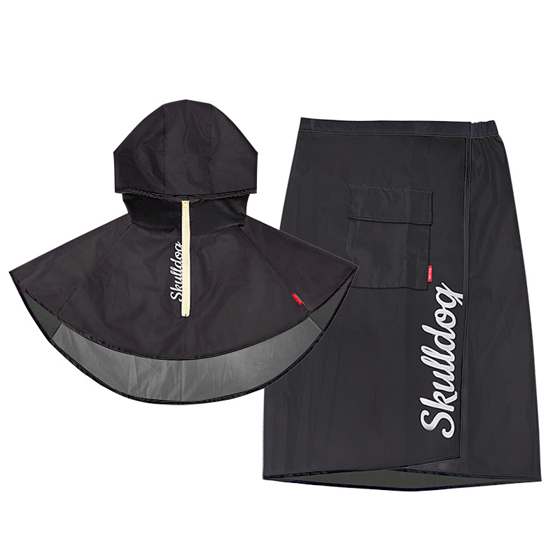 스컬독 남녀공용 판초우의 비치마 투피스 세트 초 경량 바람막이 레인코트 우비 비옷 레인슈트 32,000원