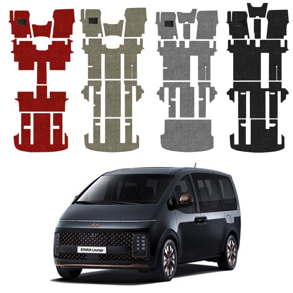 카토피아 2026 스타리아 코일매트 1열+2열+3열+트렁크 풀세트 카매트 라운지 투어러 매트 용품, 투어러 9인승, 그레이 150,000원