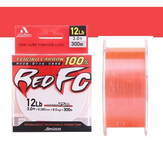 아미고 레드 fc 플로로카본라인 민물원줄, 300m, 6LB/1.5호 18,700원