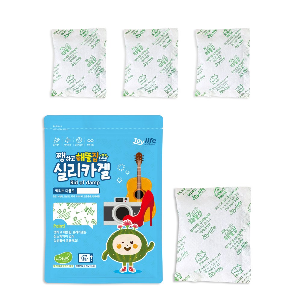 쨍하고해뜰집 다용도 실리카겔 습기제거제 식품용 제품용, 4개, 50g 7,600원