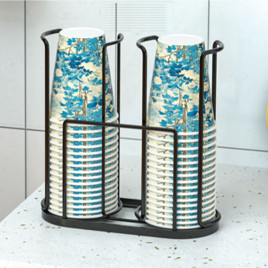 레디박스 탕비실 스탠드 종이컵 2구 디스펜서 컵홀더, 블랙, 1개 11,300원