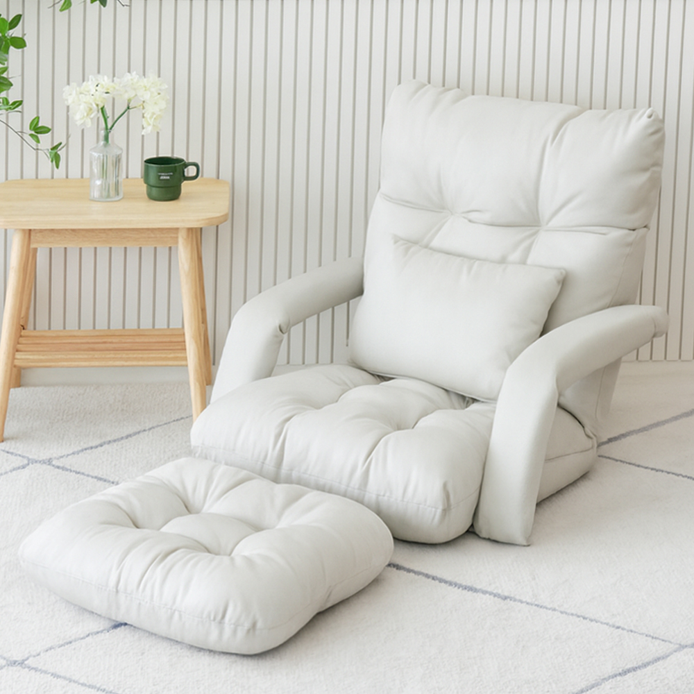 팬물산 이지라이프 6단 조절 패브릭 1인용 쇼파, 아이보리, 1개 39,900원