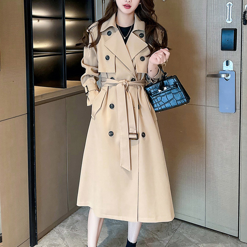 봄 신상 여성용 롱외투 우아하고 슬림한 고품질 트렌치코트 76,900원