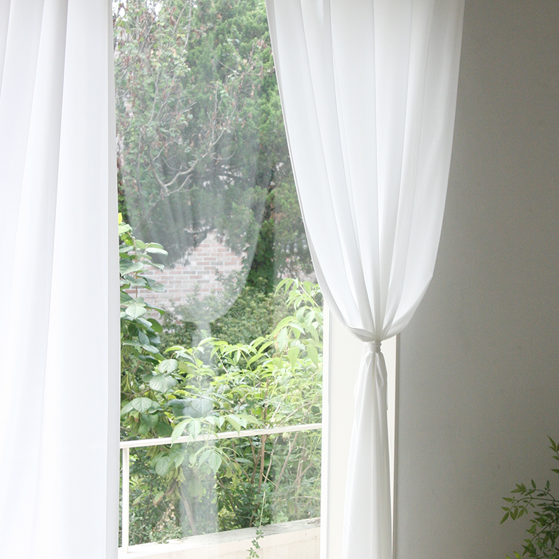 앤코튼 호텔식 차르르 봉집형 쉬폰커튼 2p + 커튼끈 2p 세트 65,000원