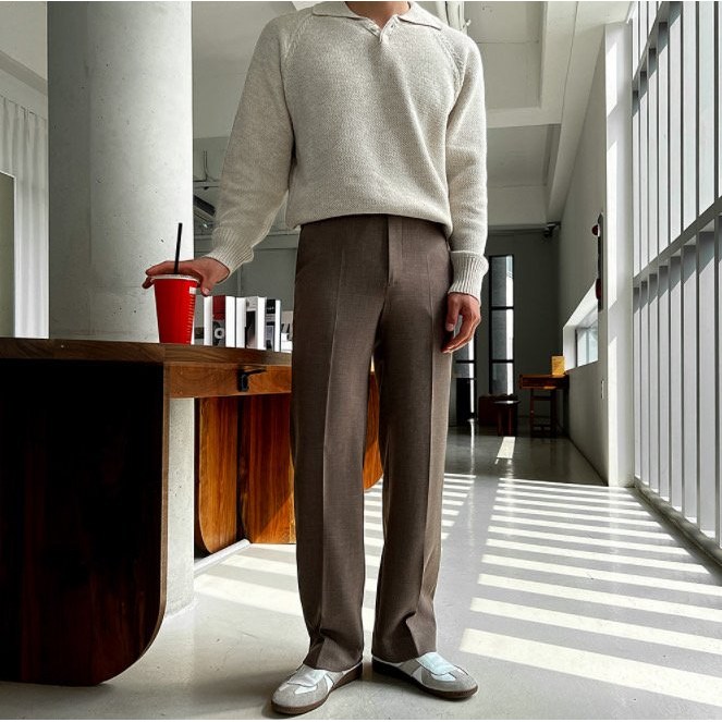 [제이웰] 고퀄 남자슬랙스 세미 와이드핏 남성히든밴딩 스판 사계절  정장바지 11,900원