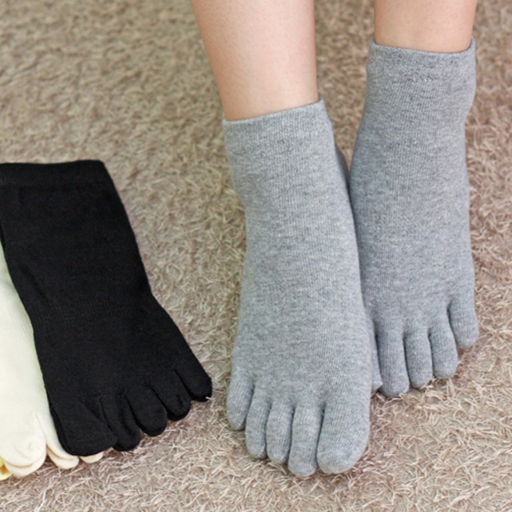 싹스몰 면100 숙녀 컬러 단목 발가락양말 3켤레 10,900원