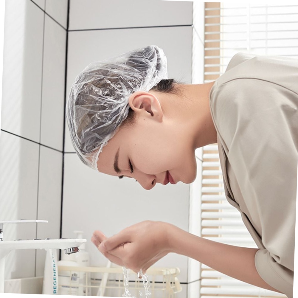 일회용 비닐 헤어캡 100매 샤워 목욕 염색용 위생모 헤어비닐캡 염색캡 5,990원