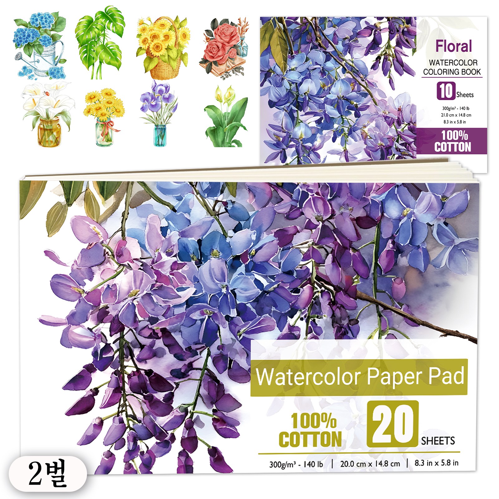 INCEROSE 수채화용지 300g 낱장, 2개, 30매, A5 25,000원