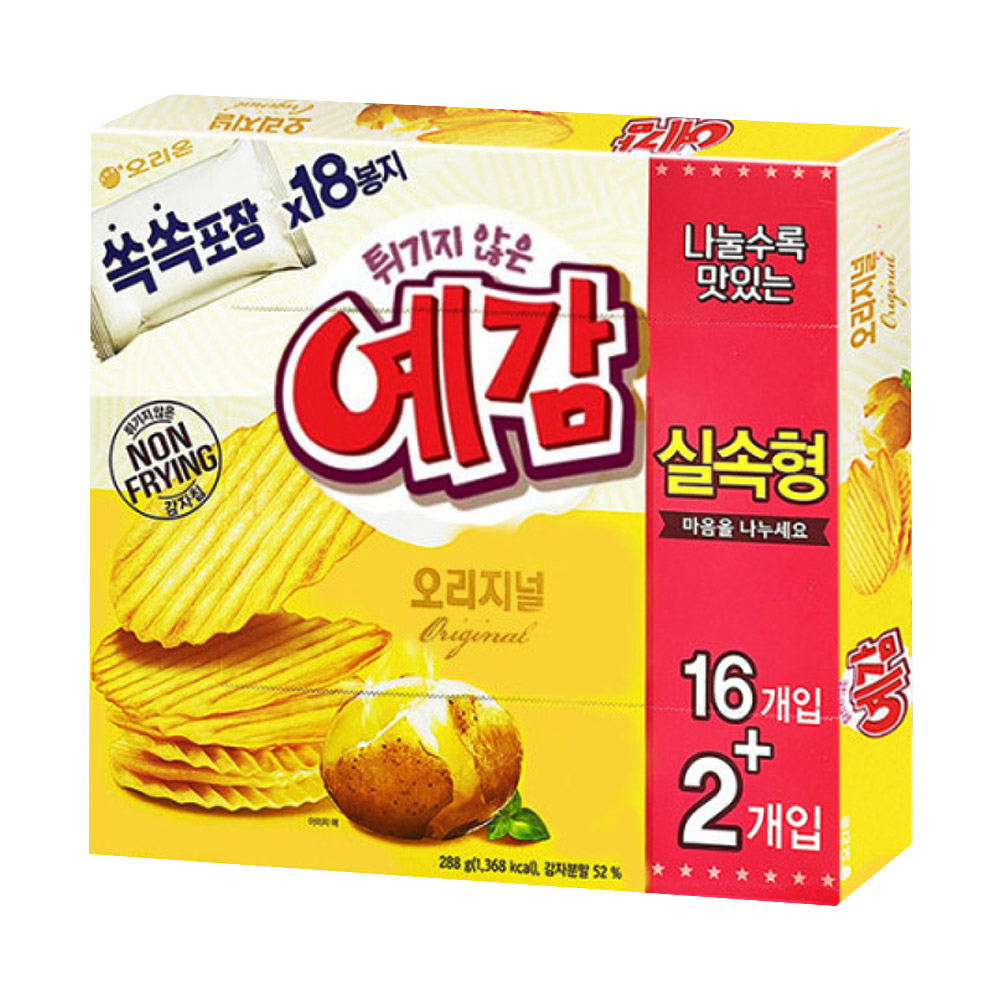 과자사탕초콜릿간식/XE7_오리온 예감 오리지널 288g/사무실,회사,탕비실,모임,어린이집,학원,교회,과자파티, 1개, 288g 6,350원