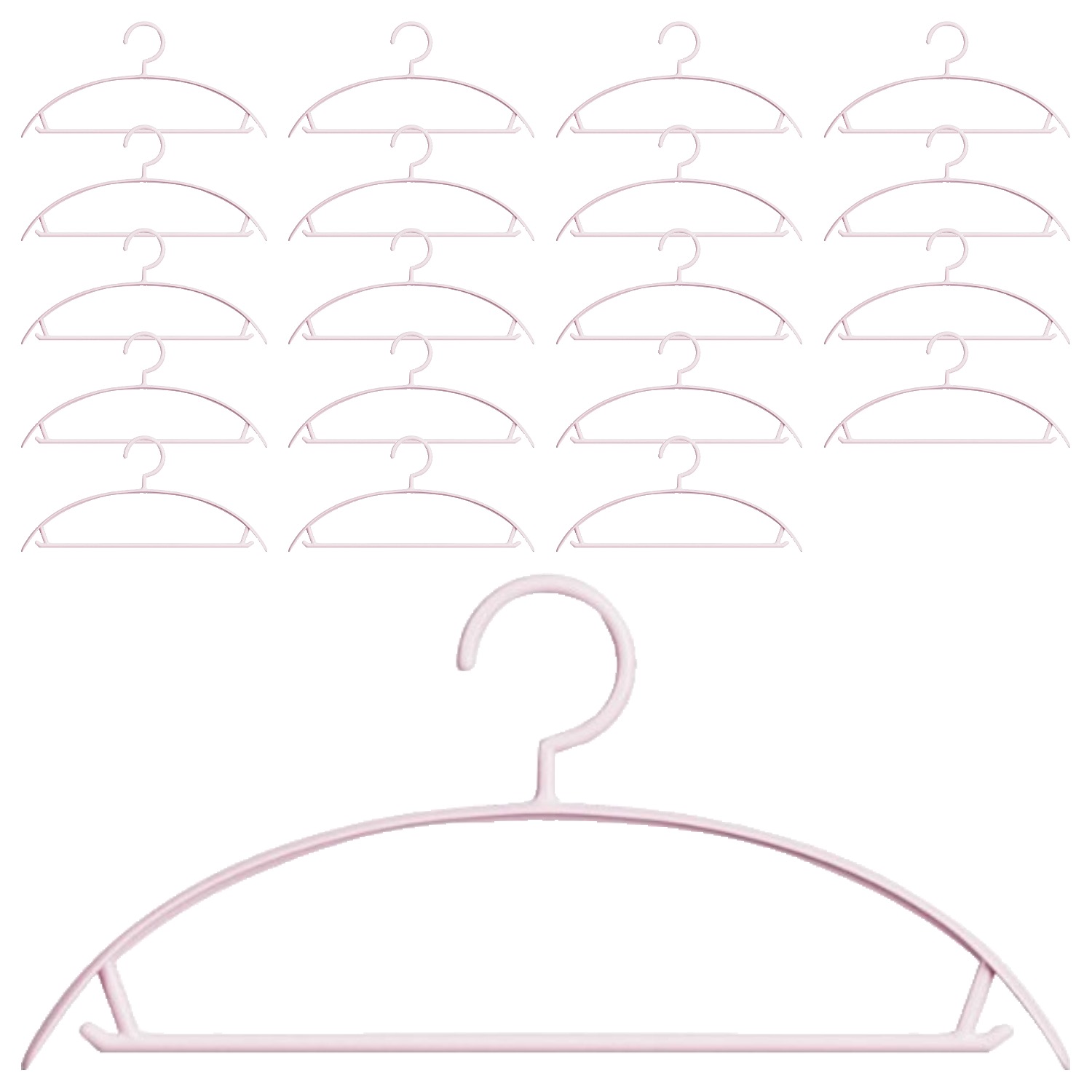 앞날창창 어깨형 데일리 플라스틱 기본 옷걸이, 라이트 핑크, 20개 10,470원