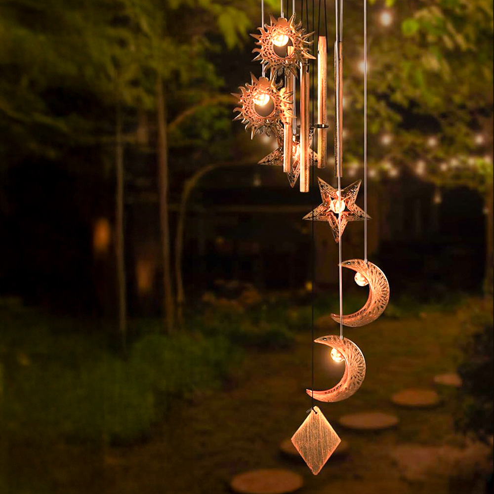 21세기트랜드 액막이 해 별 달 LED 태양광 조명 풍경종 개업선물 정원조명 발코니조명 24,500원