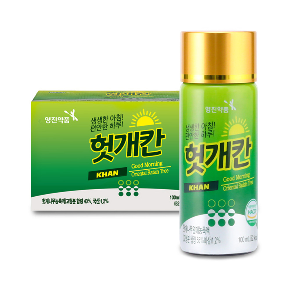 영진약품 헛개칸 회식 전후 컨디션 회복 상쾌한 아침 음료, 100개, 100ml 225,000원
