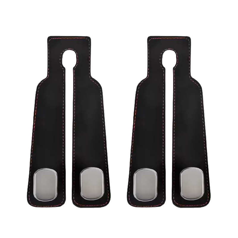 SEAMETAL 듀얼후크 자동차 후크걸이 헤드레스트 고리 걸쇄 행거 휴대폰거치 가방 봉지, 인조 스웨이드+메탈소재, 블랙, 2개 11,900원