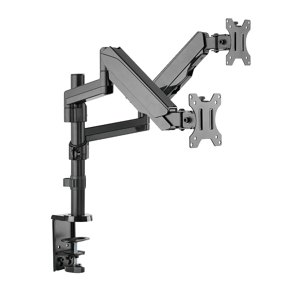 넥시 가스스프링 듀얼모니터 암 거치대 NX-LDT16-C024, 무광 블랙, 1개 51,380원