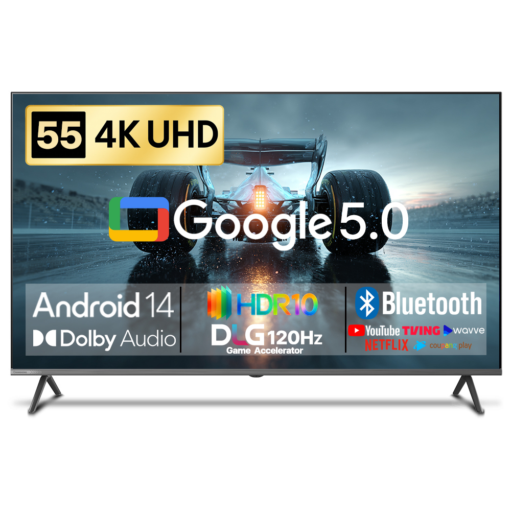 창홍 4K UHD LED 스마트 DLG 120Hz 돌비 AI 구글 5 TV, 139cm(55인치), U55M9, 스탠드형, 고객직접설치 419,000원
