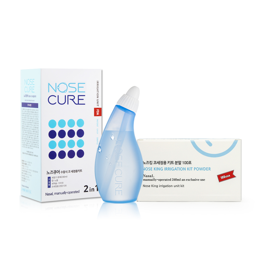 노즈큐어 코세척기 블루 + 노즈킹 분말 100포, 1세트 20,000원