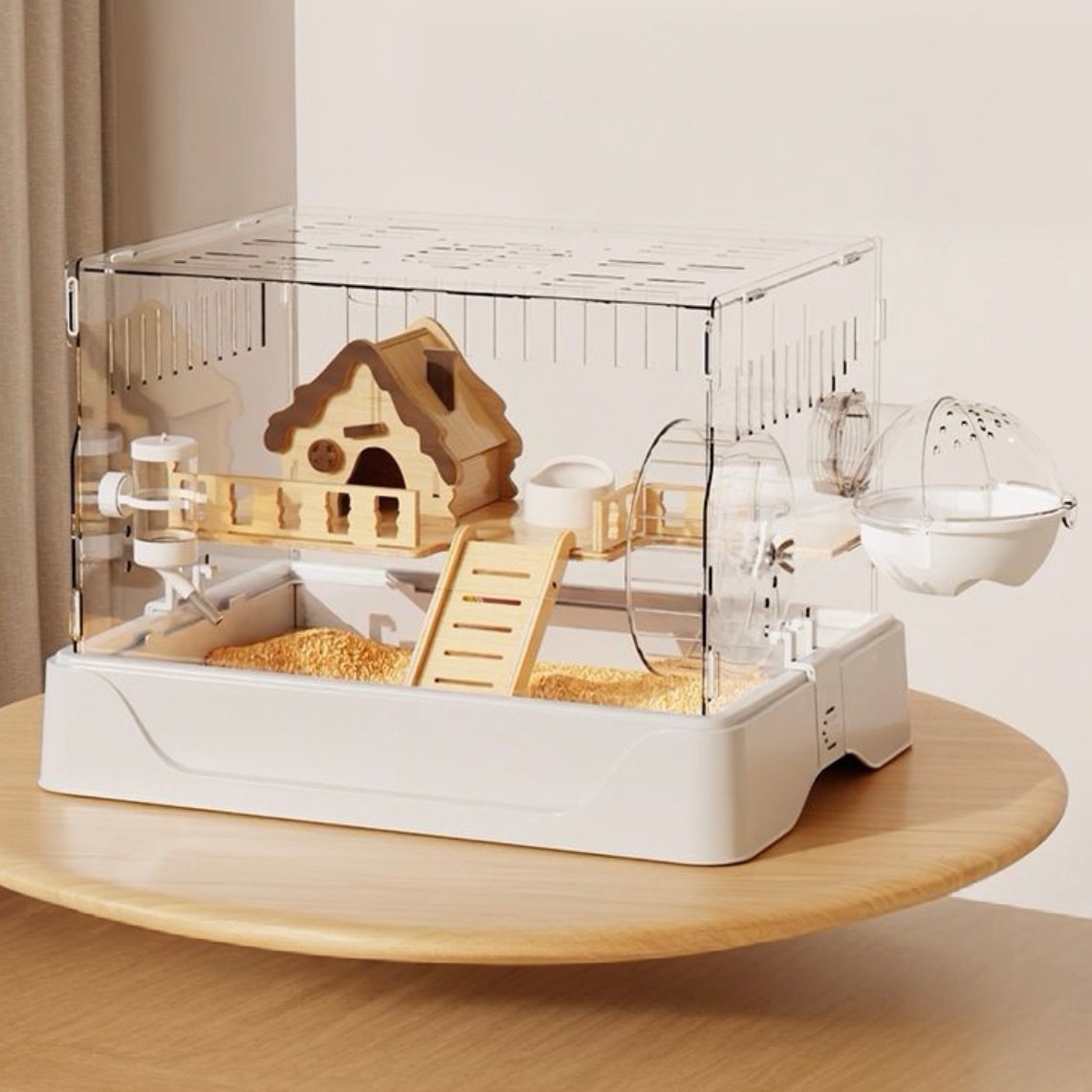 style dr 햄스터케이지 투명한 햄스터 집 대형 고급 빌라 미니펫하우스, 1개, 흰색 41,500원