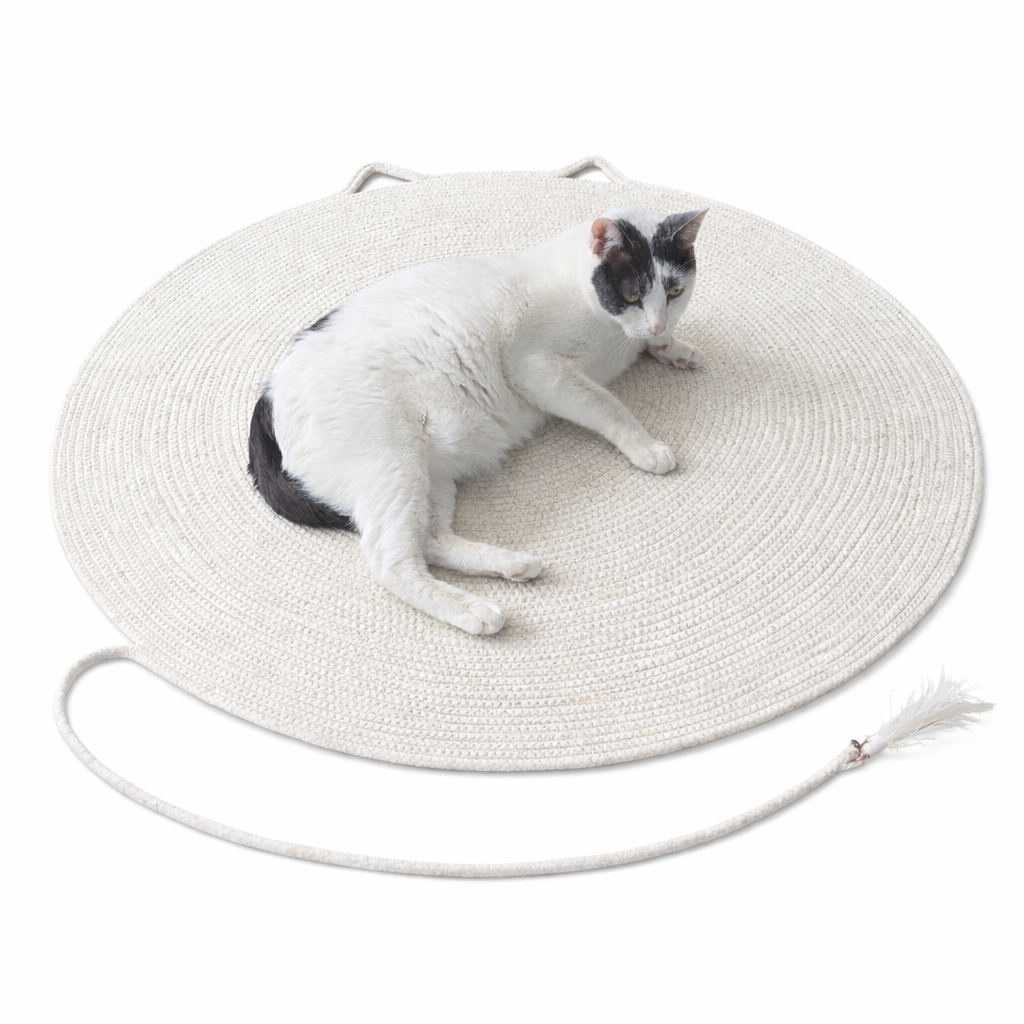 그램도그 고양이 원형 스크래쳐 매트, 1개, 무지화이트 11,800원