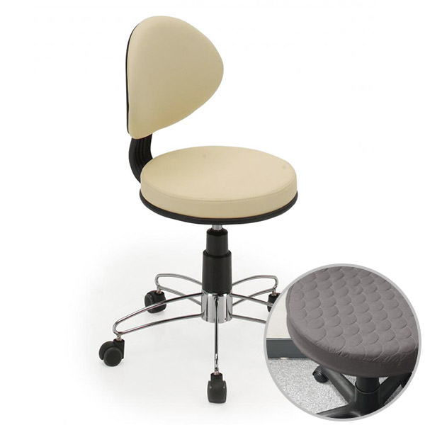 원형보조의자 피부미용스툴 병원진찰의자 ST403 방석커버포함, 1개, 아이보리 + 방석커버연핑크(개별배송) 147,300원