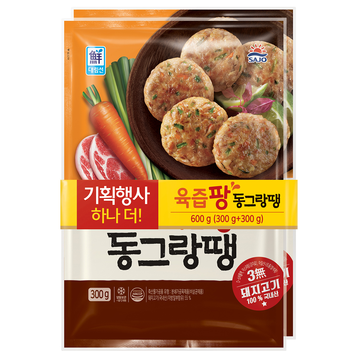 사조대림 [대림냉동] 대림선 육즙팡 동그랑땡600g(300x2) x3개 18,300원