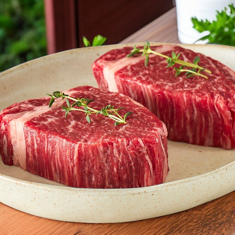 1++안심 투쁠 한우 마장동 소고기 300g 구이용 스테이크용 모듬 선물용, 1, 300g 59,500원