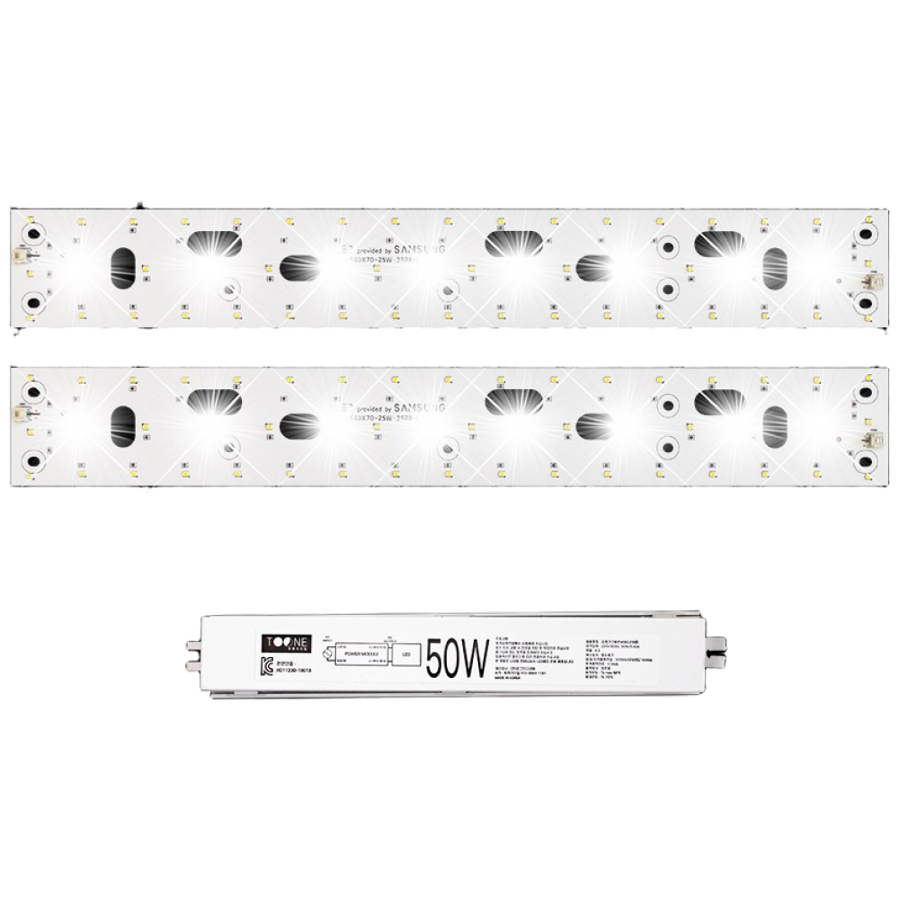 LED모듈 기판 리폼 세트 거실/주방등(540x70mm) 50W 삼성 국산 자석 설치, 1개 33,900원