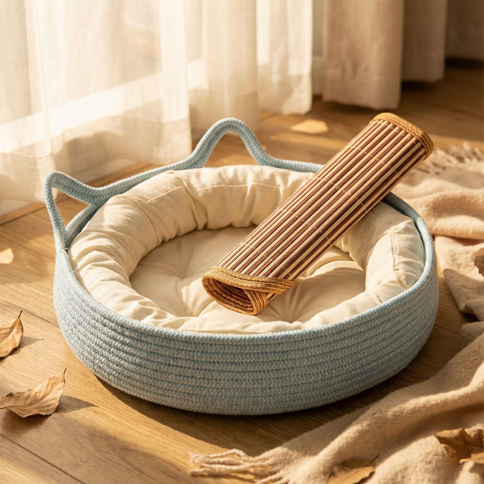 힘을내요 집사 고양이 숨숨집 하우스 파랑 바구니, 현재가 21,800원